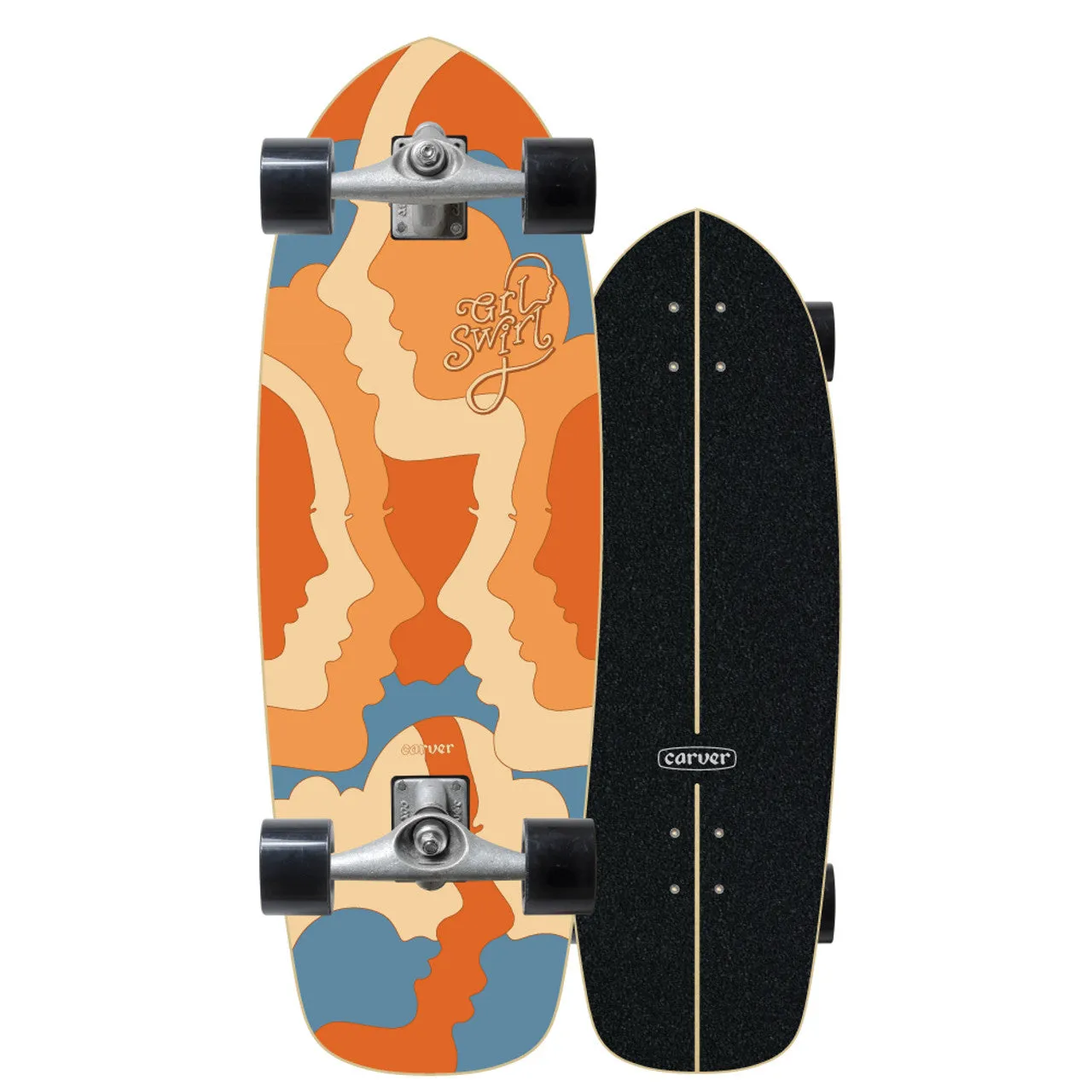 29.5" GRLSWIRL Silhouette CX Surfskate