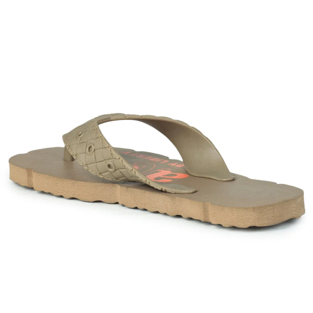 A-HA Casual Beige Flip-Flops For Men AHA-31 By Liberty