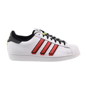 Adidas Superstar Men's Shoes Cloud White Outlined Red Stripes