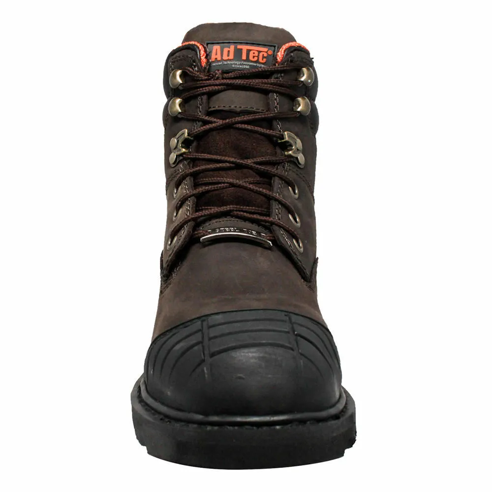 'AdTec' Men's 6" Lace Up Steel Toe - Brown