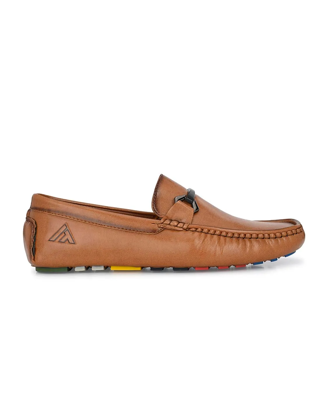 Alberto Torresi Barletta Crust Italian Finish Drivers Tan Casuals For Men