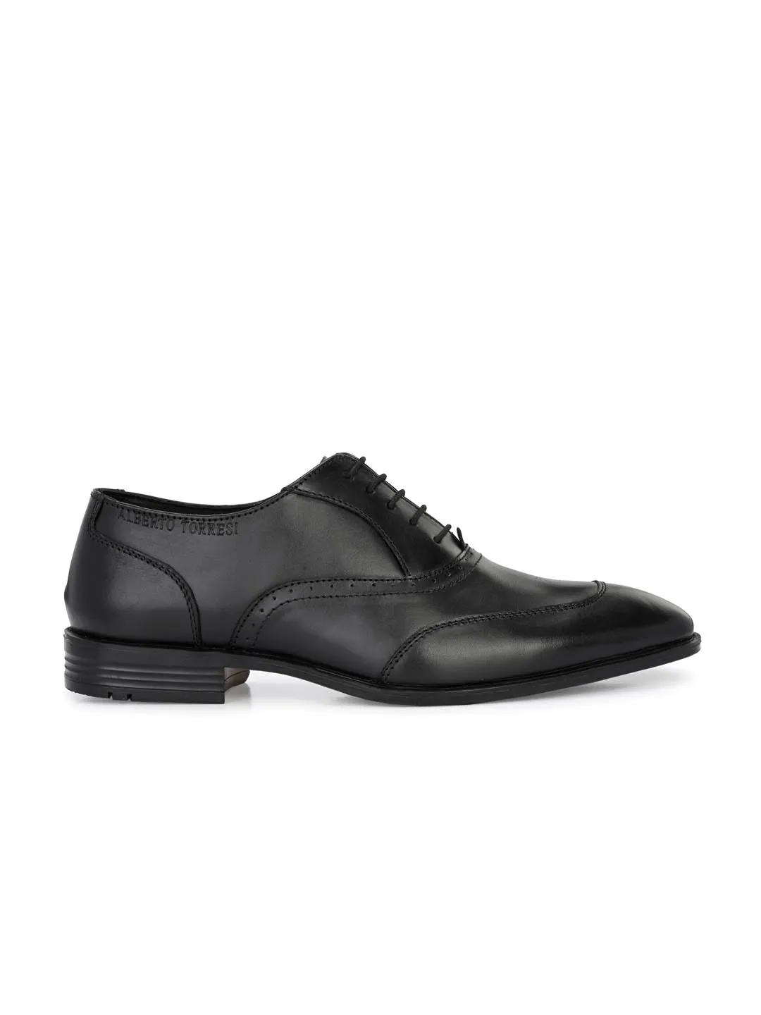 Alberto Torresi Genuine Leather Black Laceup Formal Shoes Oxford For Men