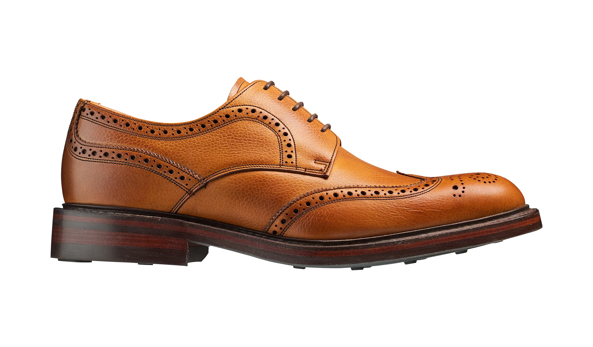 Barker Kelmarsh Wingtip Brogue Derby Shoe -Cedar Grain