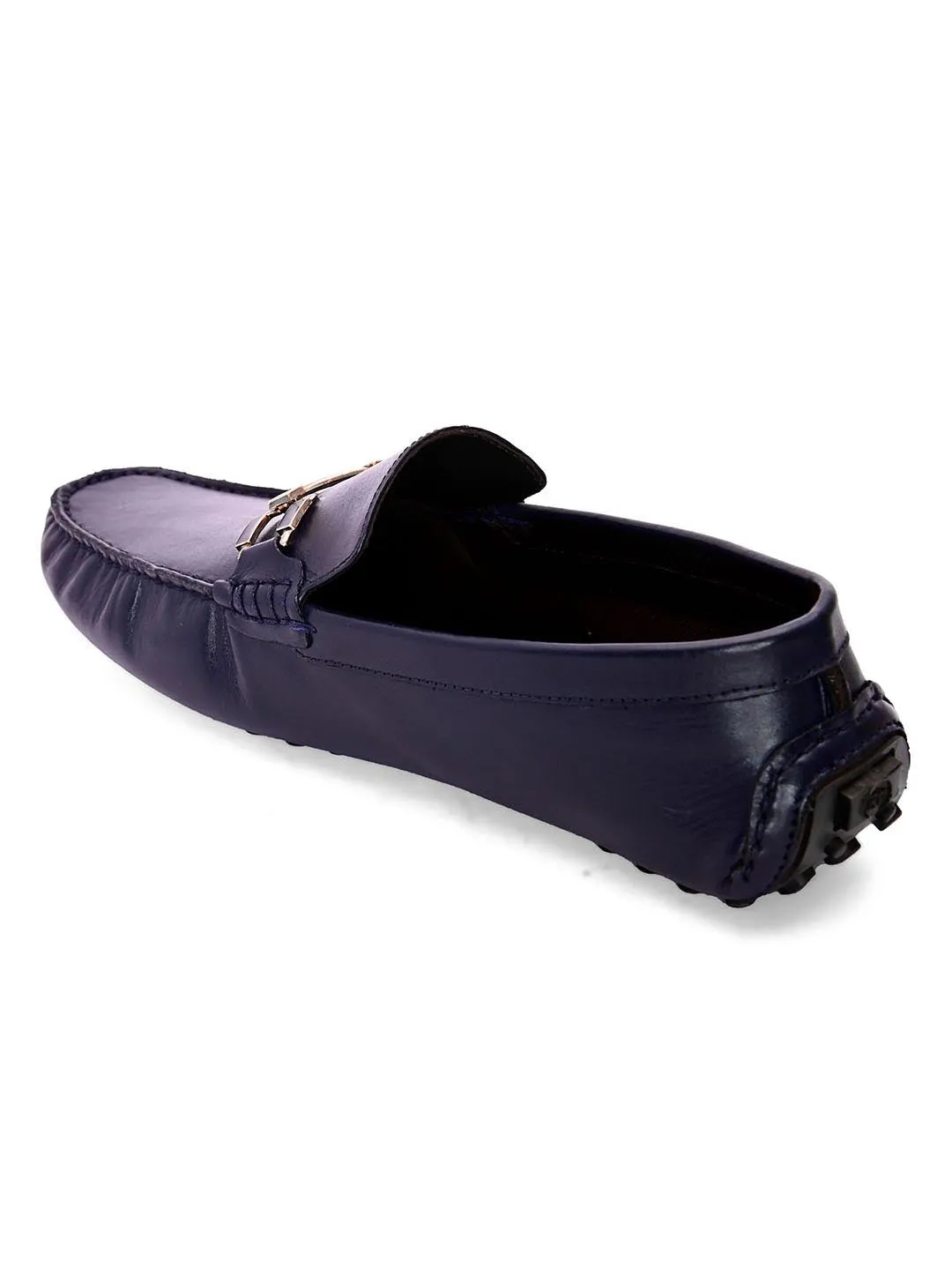 Bingo Blue Loafers With Buckle