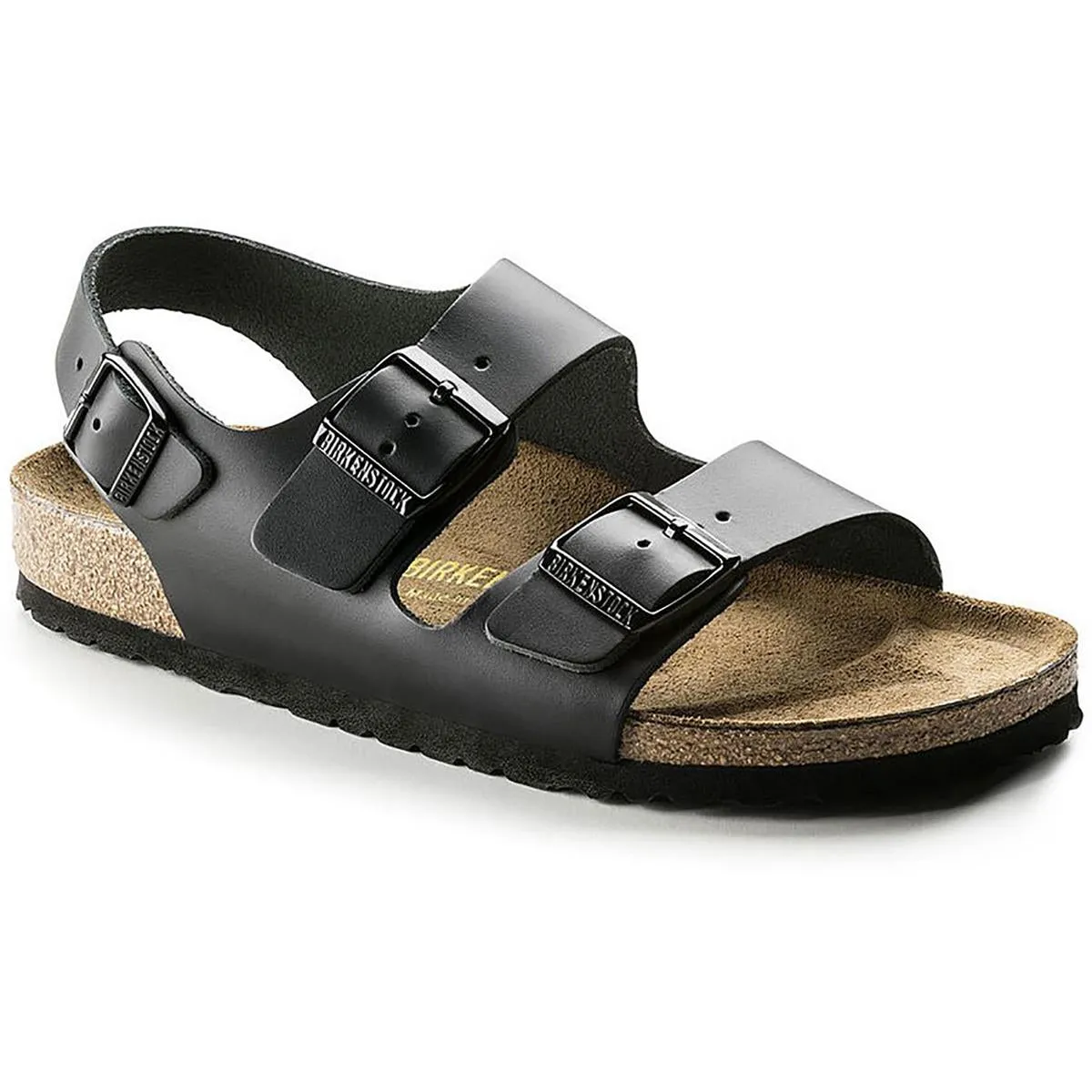 Birkenstock Mens Milano Leather Cork Slide Sandals