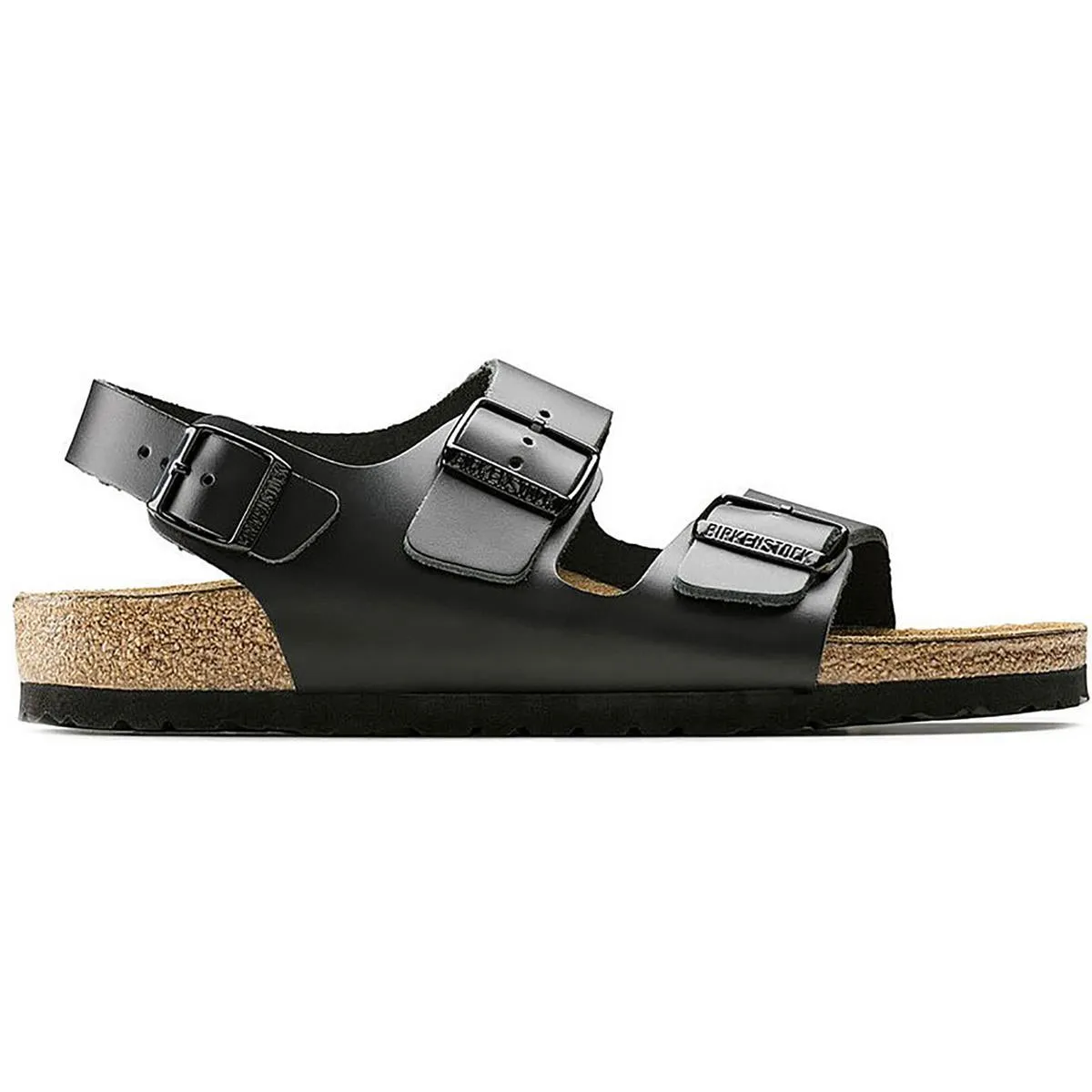 Birkenstock Mens Milano Leather Cork Slide Sandals