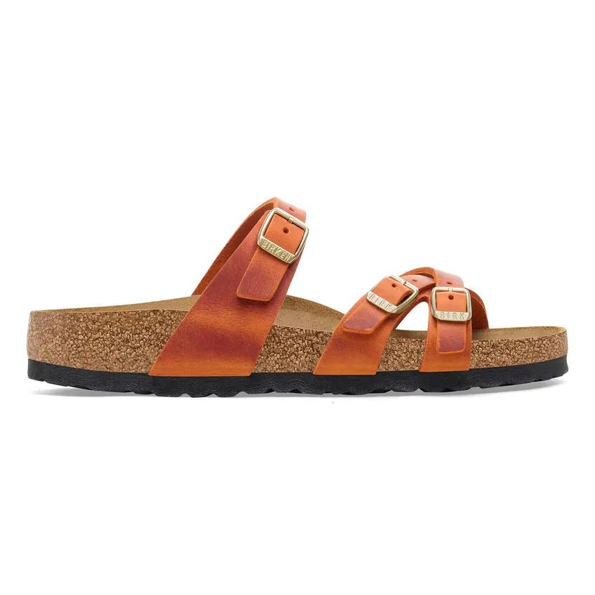 'Birkenstock' Women's Franca Oiled Leather Sandal - Burnt Orange