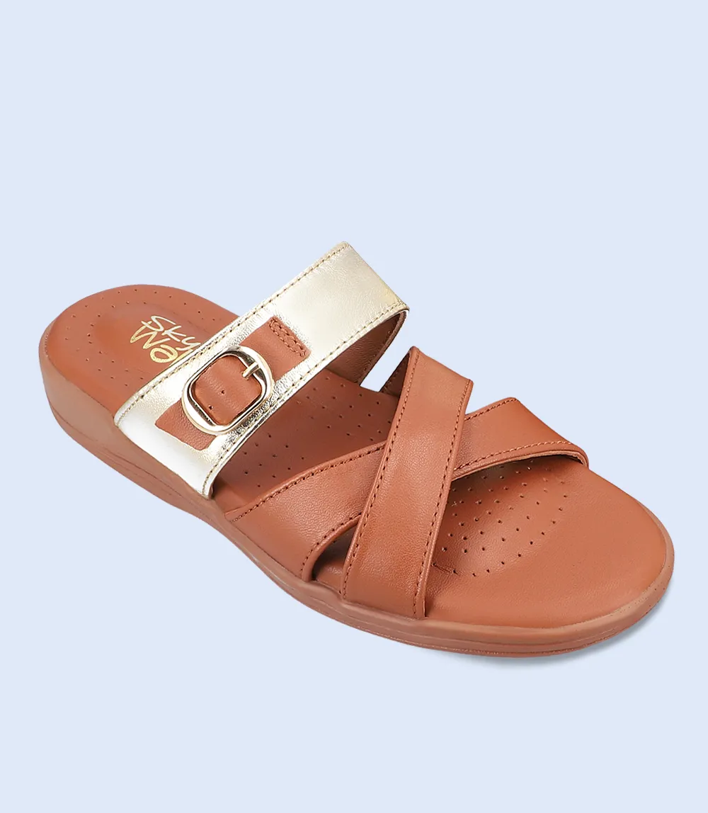 BW7204-TAN-Women Comfort Slipper