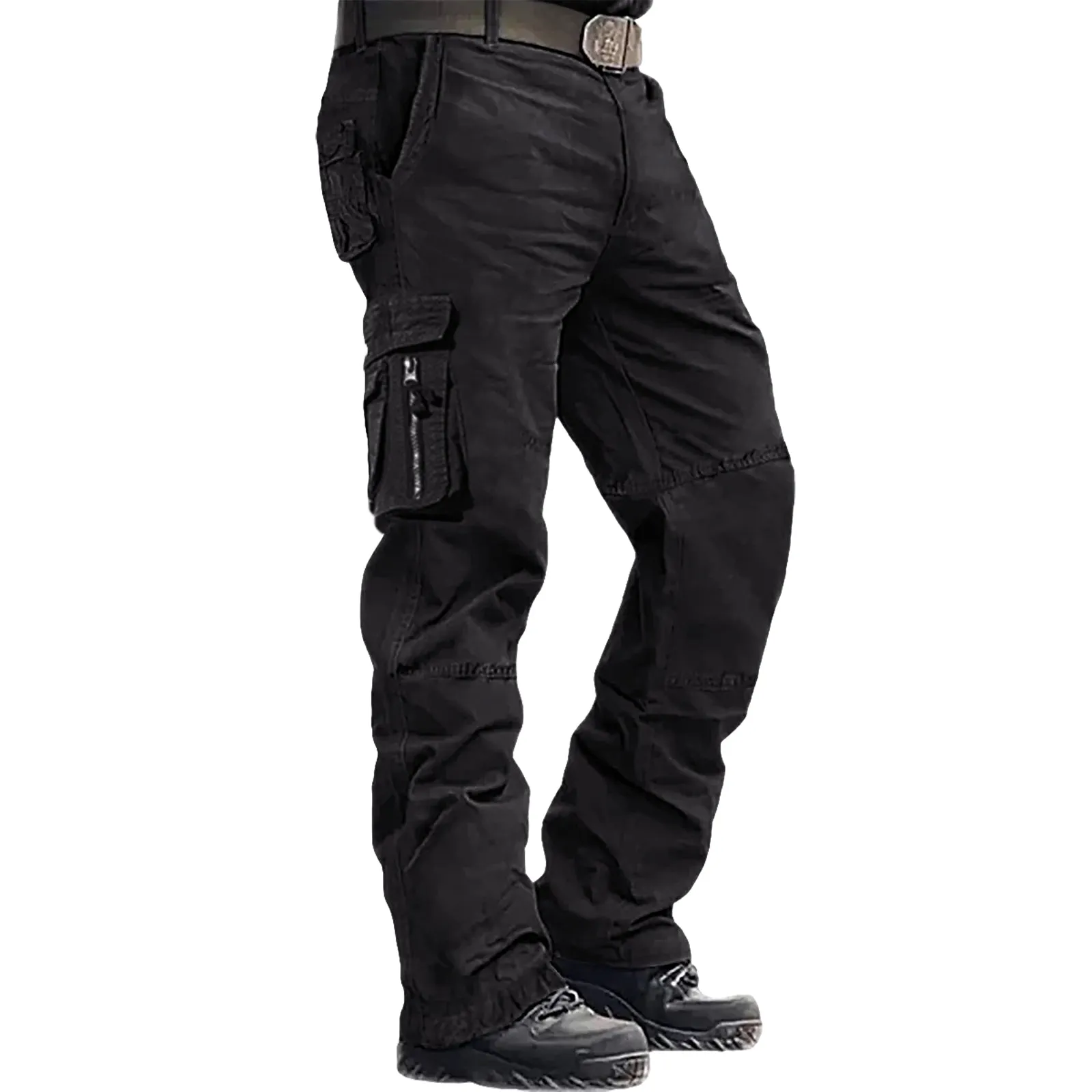 CASUAL 100% COTTON MULTI-POCKETS CARGO PANTS (NO BELT)