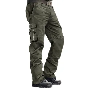 CASUAL 100% COTTON MULTI-POCKETS CARGO PANTS (NO BELT)