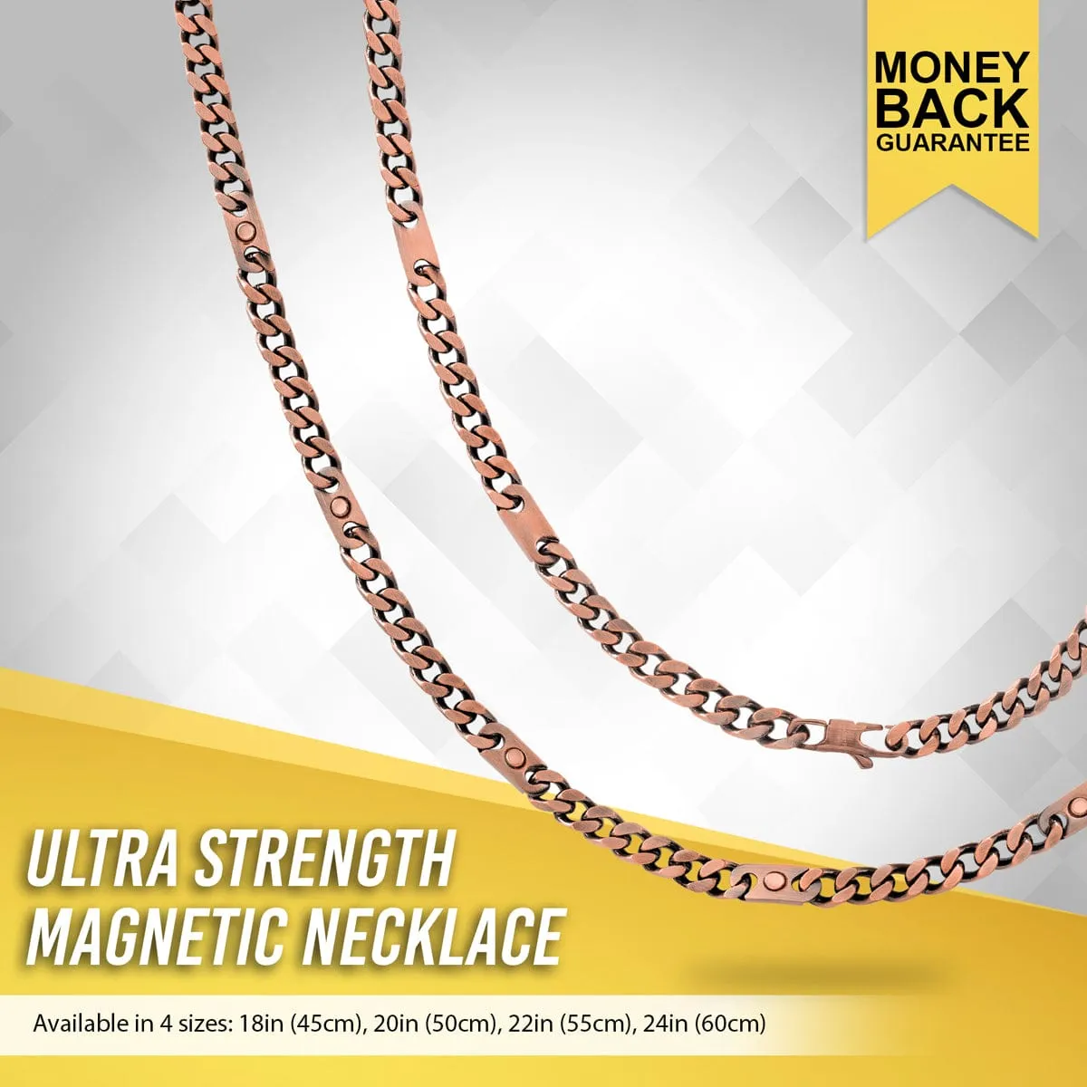 Copper Magnetic Therapy Necklace Curb Chain