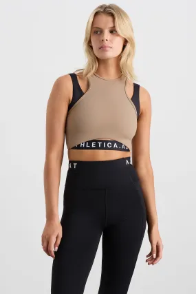 Cropped Layered Sport Tank 159