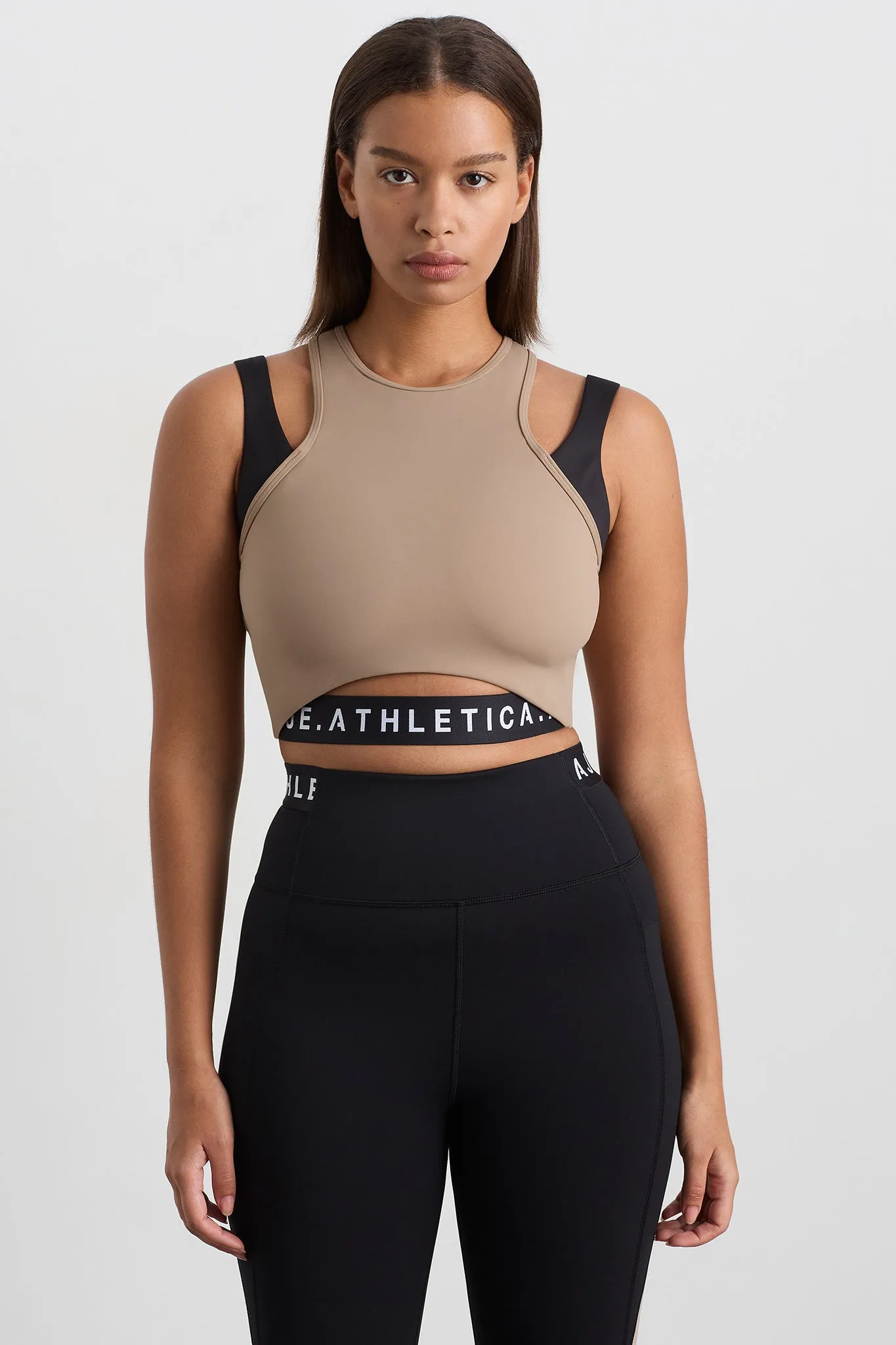 Cropped Layered Sport Tank 159