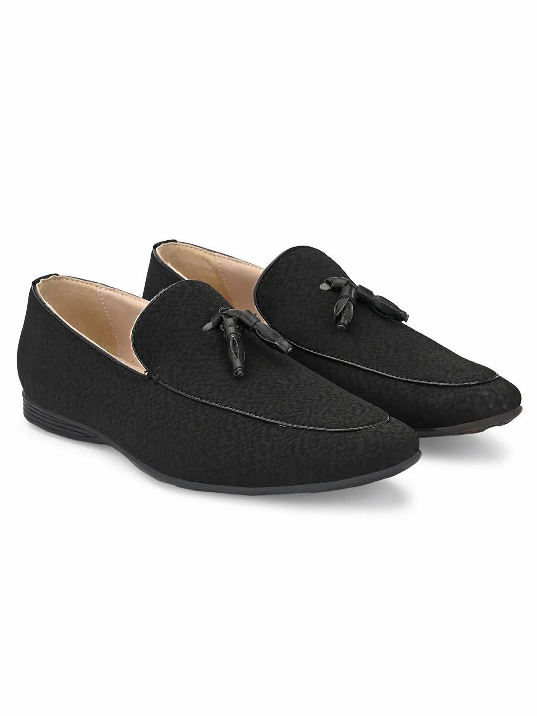 Dan Black Tassel Loafers