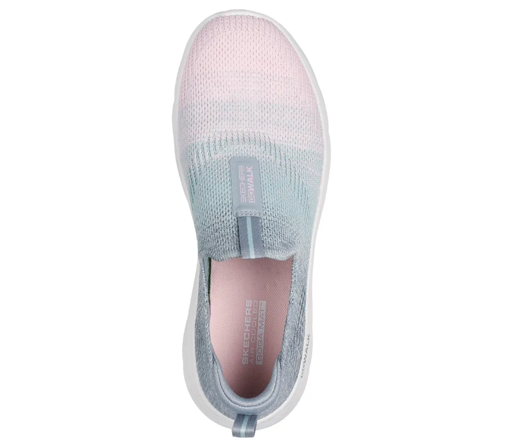 Espadrile sport, dama, SKECHERS GO WALK FLEX-CALI SUNSET 124827-GYMT gri, textil