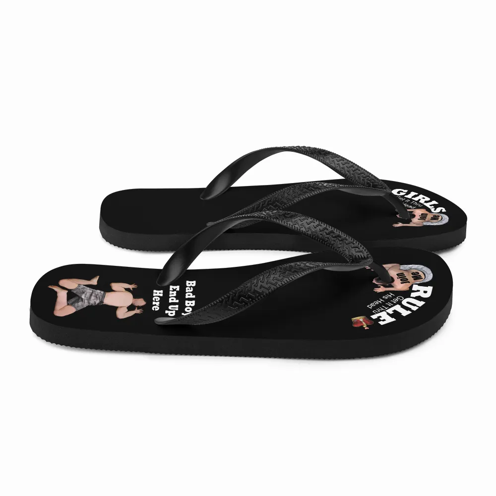 Girls Rule Crown FlipFlops - Men Bow To You & 1 Flat Under 1 Heel