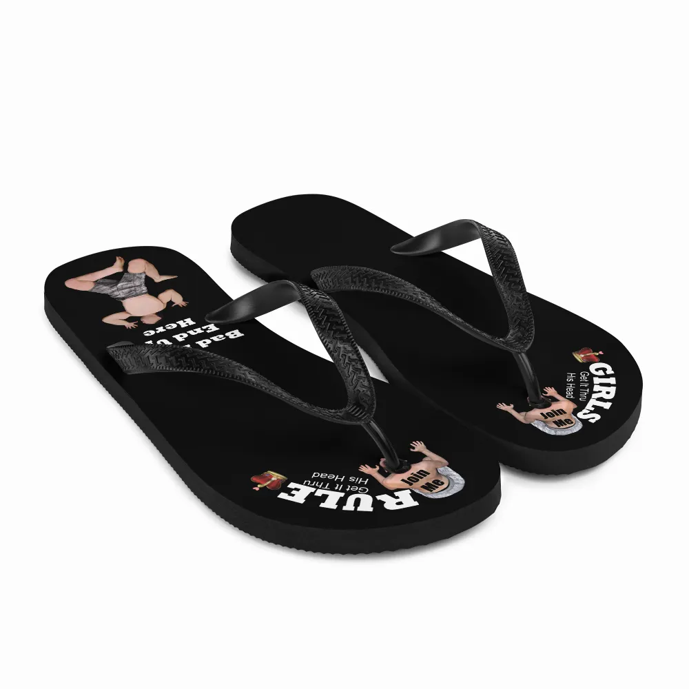 Girls Rule Crown FlipFlops - Men Bow To You & 1 Flat Under 1 Heel