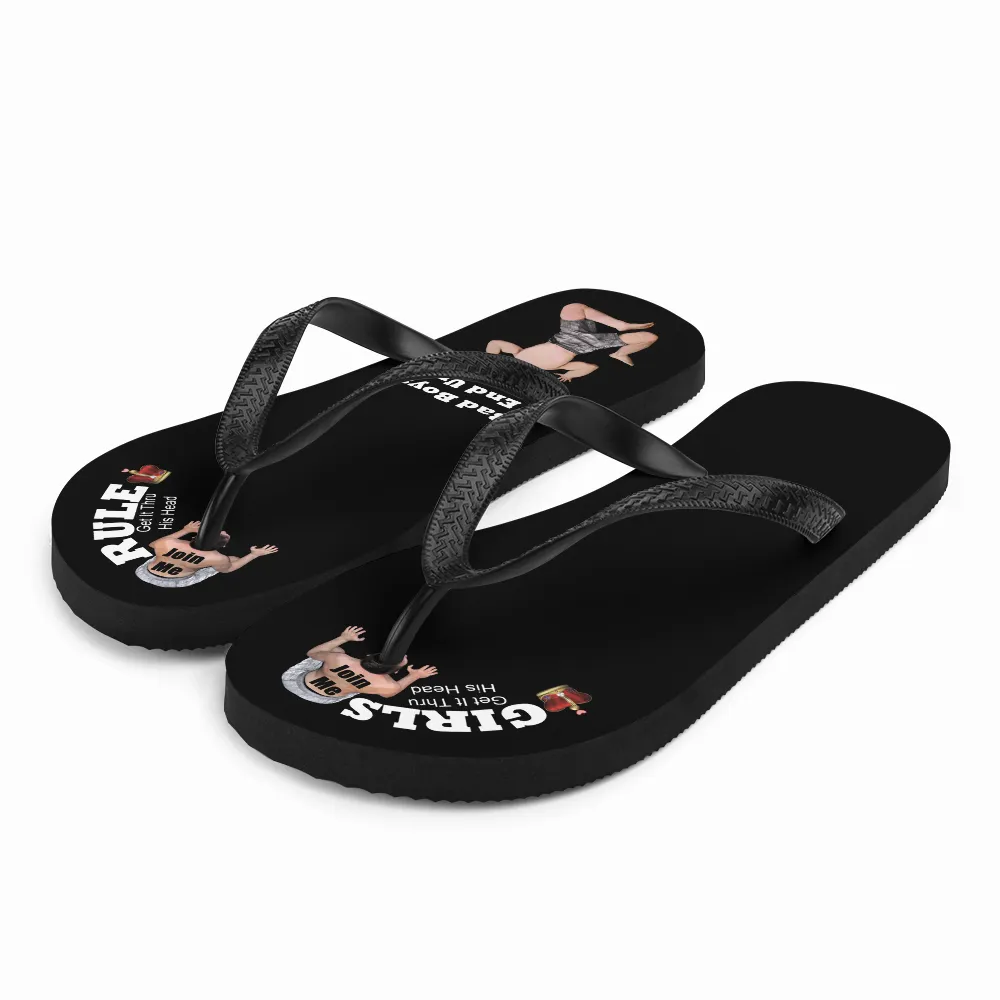 Girls Rule Crown FlipFlops - Men Bow To You & 1 Flat Under 1 Heel