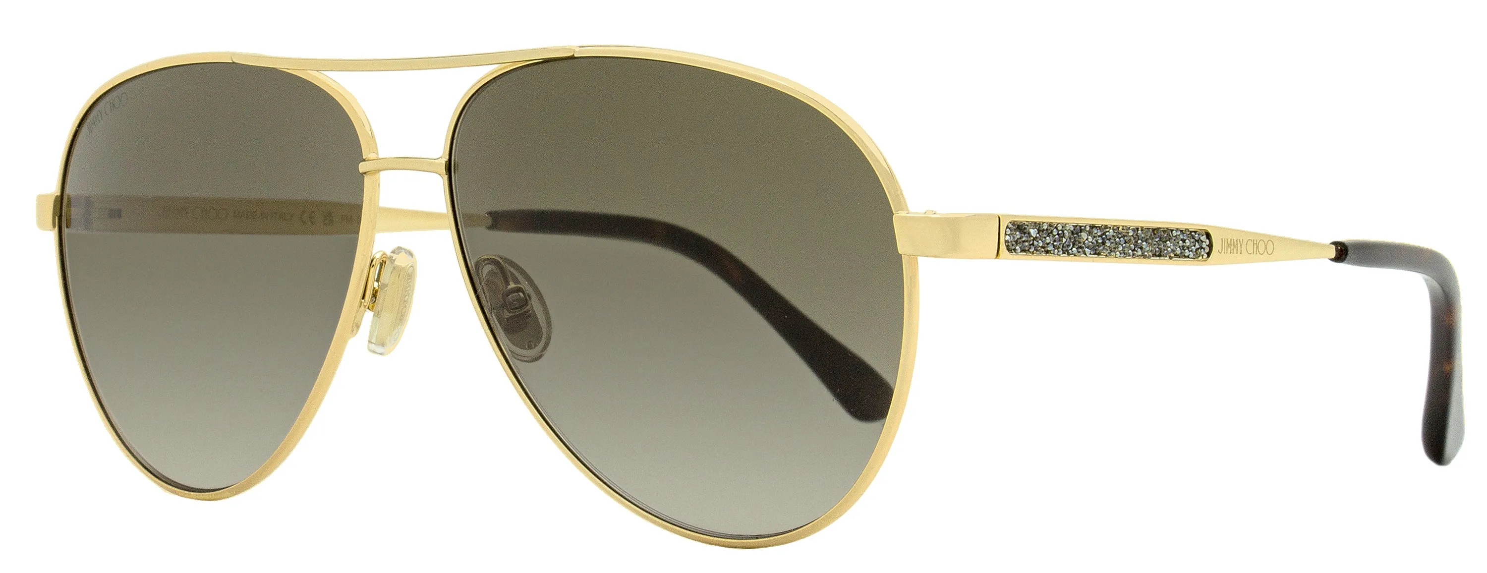 Jimmy Choo Women's Pilot Sunglasses Jimena 06JHA Gold/Havana 60mm