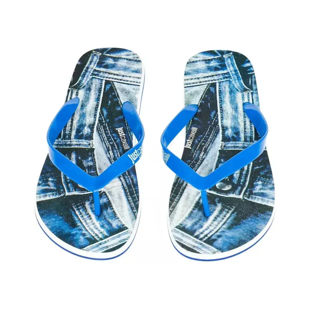 Just Cavalli Light Blue EVA Mens Sandal