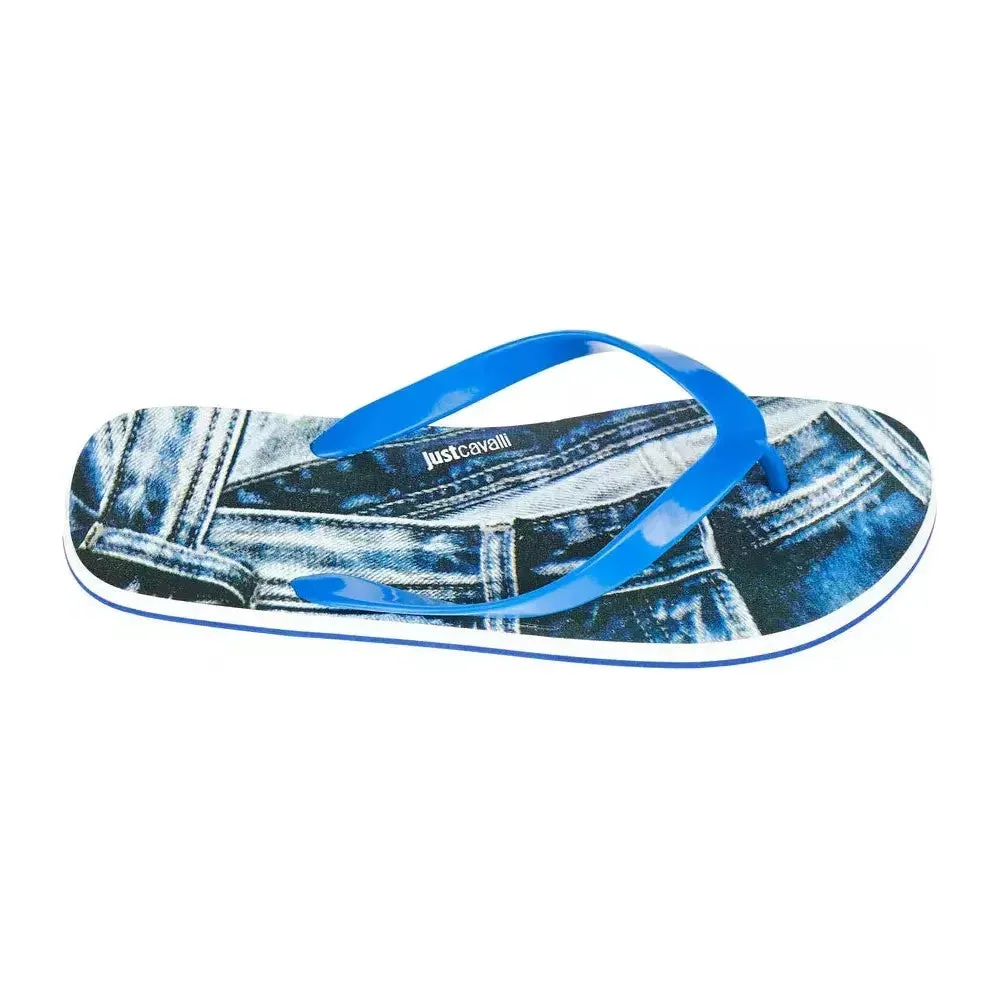 Just Cavalli Light Blue EVA Mens Sandal