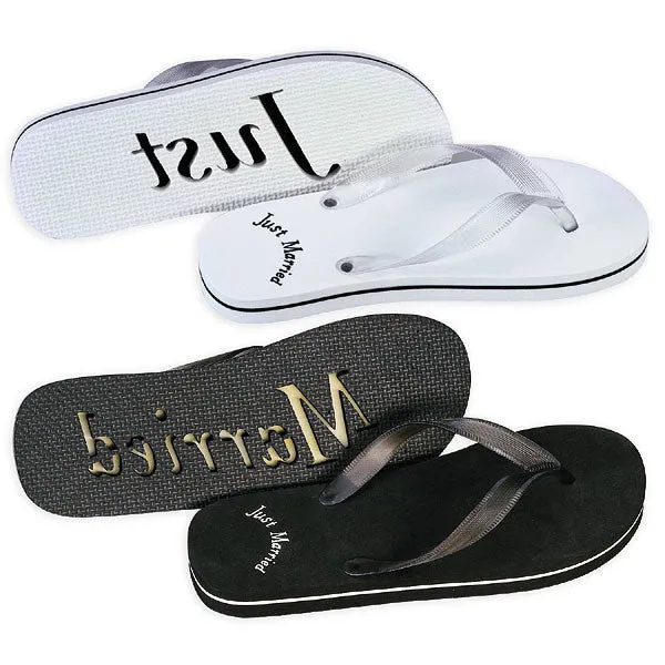 Just Married Flip Flop Sandals