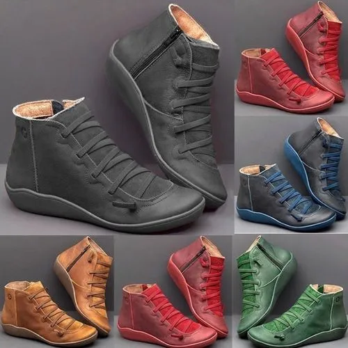 Libiyi Vintage Strappy Ankle Boots For Women