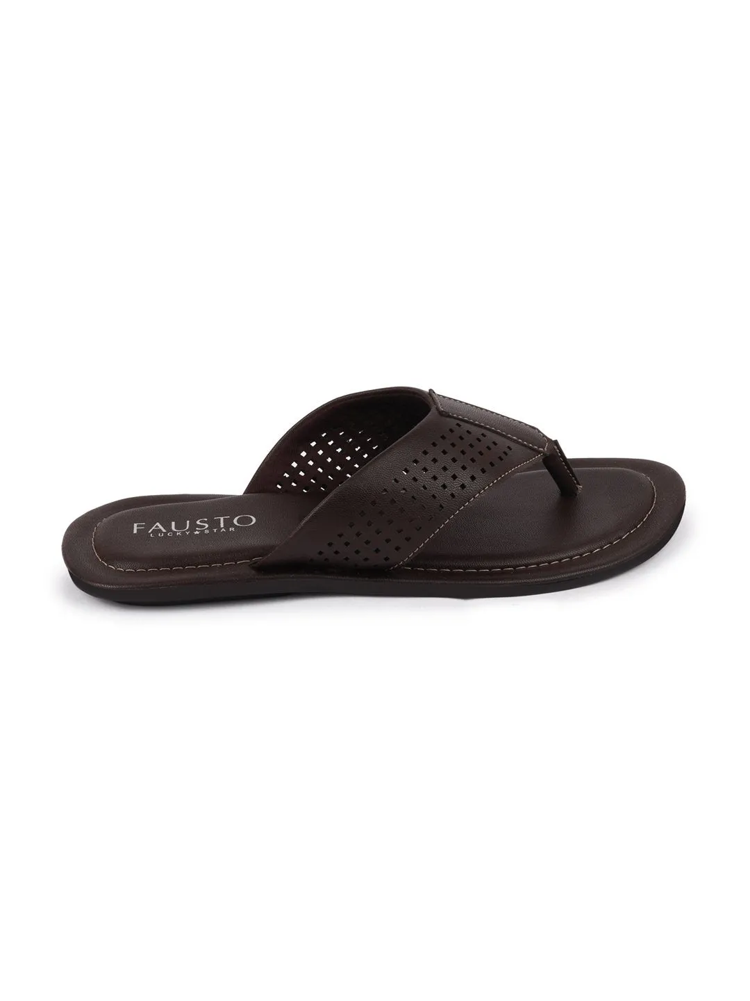 Men Brown Indoor & Outdoor Slippers