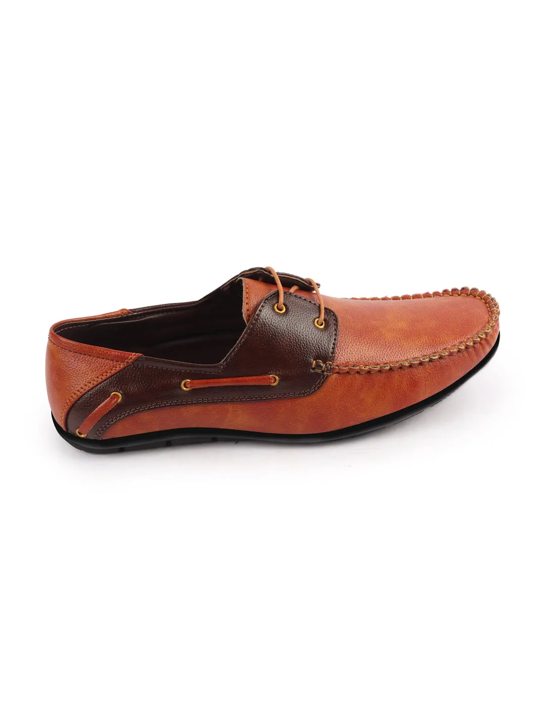 Men Tan Casual Slip-On Boat Shoes