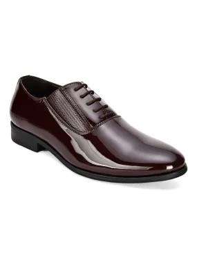 OJ Brown Patent Derby Shoes