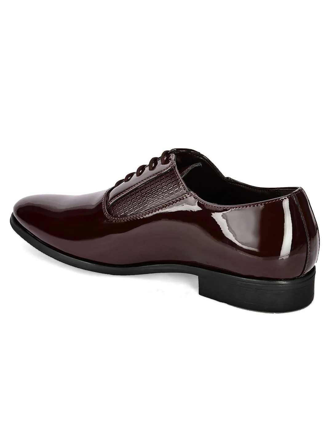 OJ Brown Patent Derby Shoes