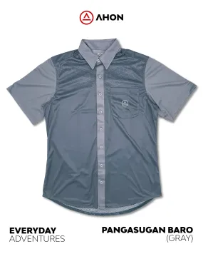 Pangasugan Baro button up shirt (gray)