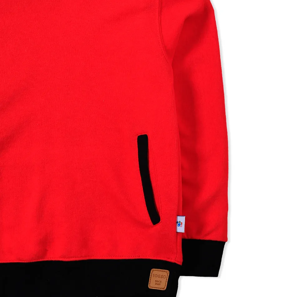 Red Black Pullover Hoodie