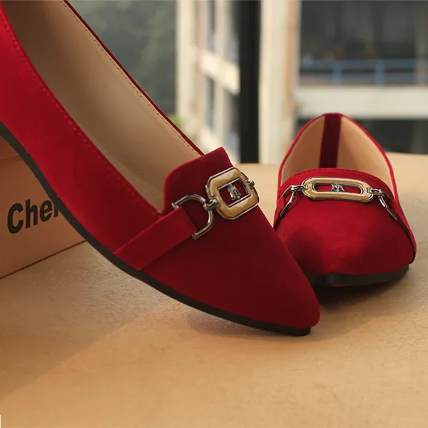 Red Velvet Pumps for women