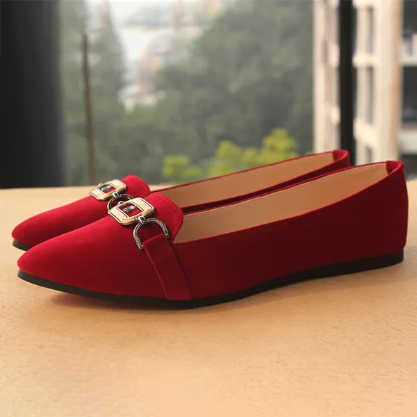 Red Velvet Pumps for women