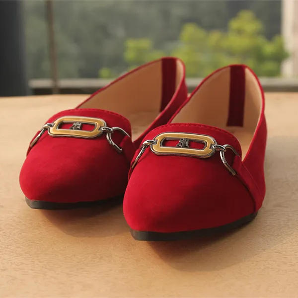 Red Velvet Pumps for women