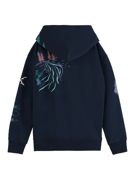 Scotch & Soda Boys All Over Print Hoodie _Navy 167622-605Z