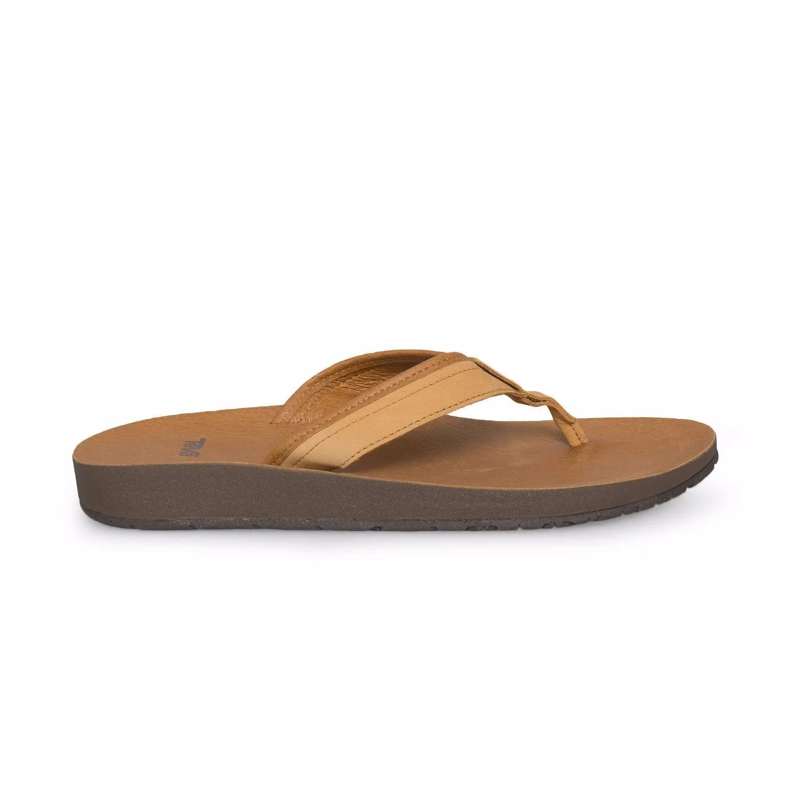 Teva Azure Flip Leather Tan Flip Flops