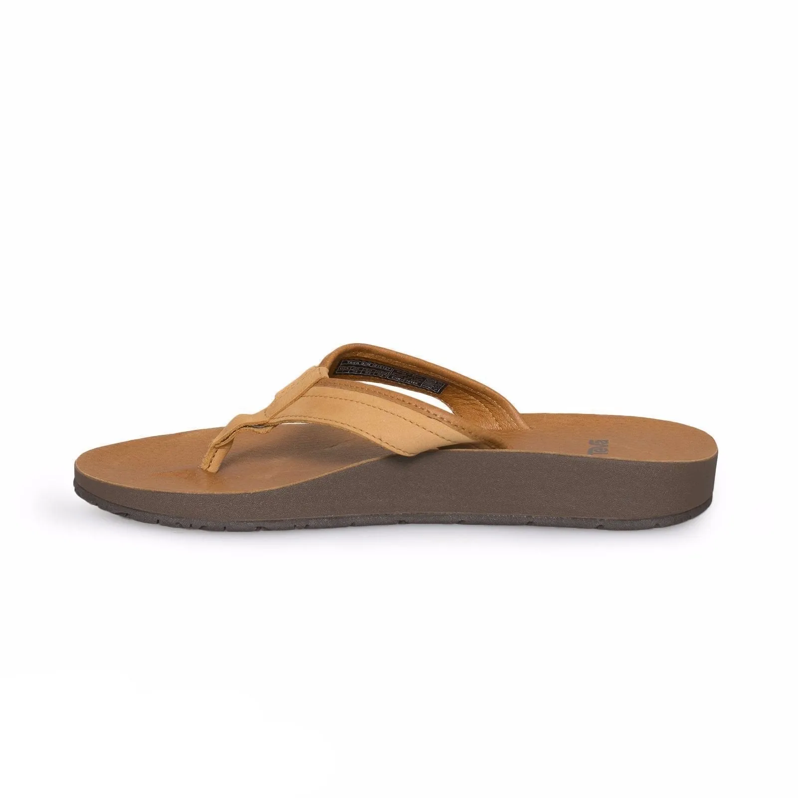 Teva Azure Flip Leather Tan Flip Flops