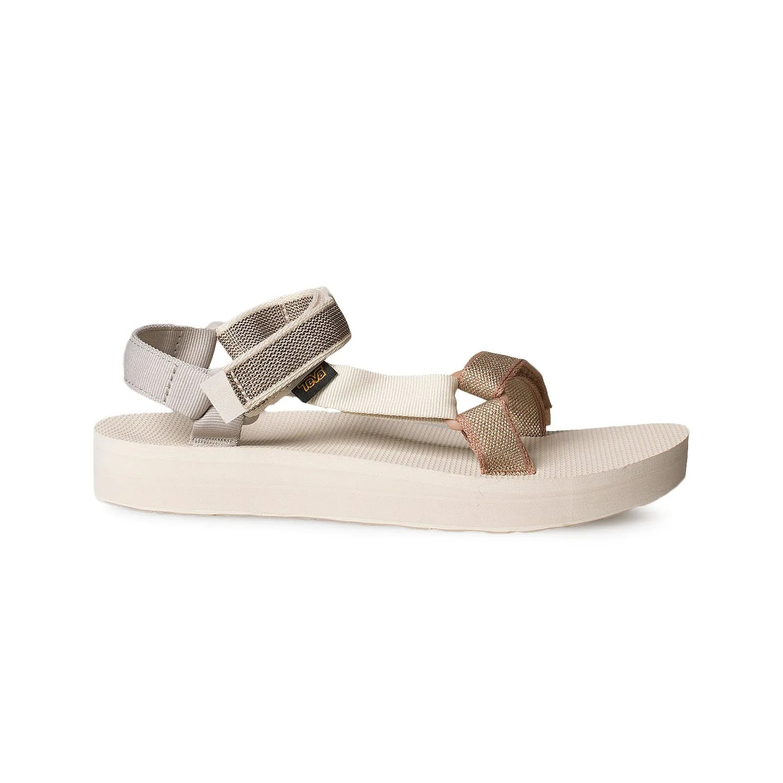 Teva Midform Universal Karina White Swan Metallic Multi Sandals - Women's