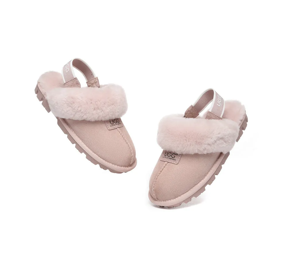 UGG AUSTRALIAN SHEPHERD Sheepskin Wool Removable Strap Slingback Slippers Suzie ll