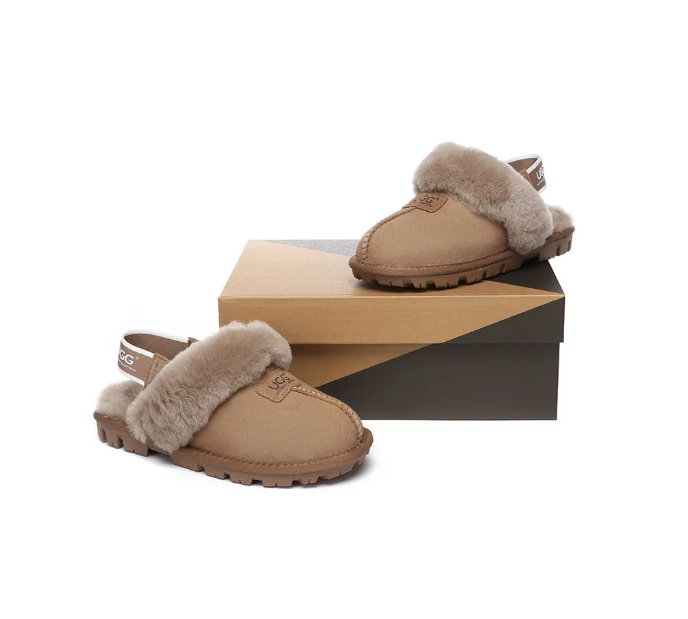 UGG AUSTRALIAN SHEPHERD Sheepskin Wool Removable Strap Slingback Slippers Suzie ll