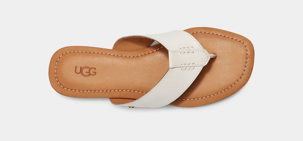 UGG Carey Flip Leather (Jasmine White)