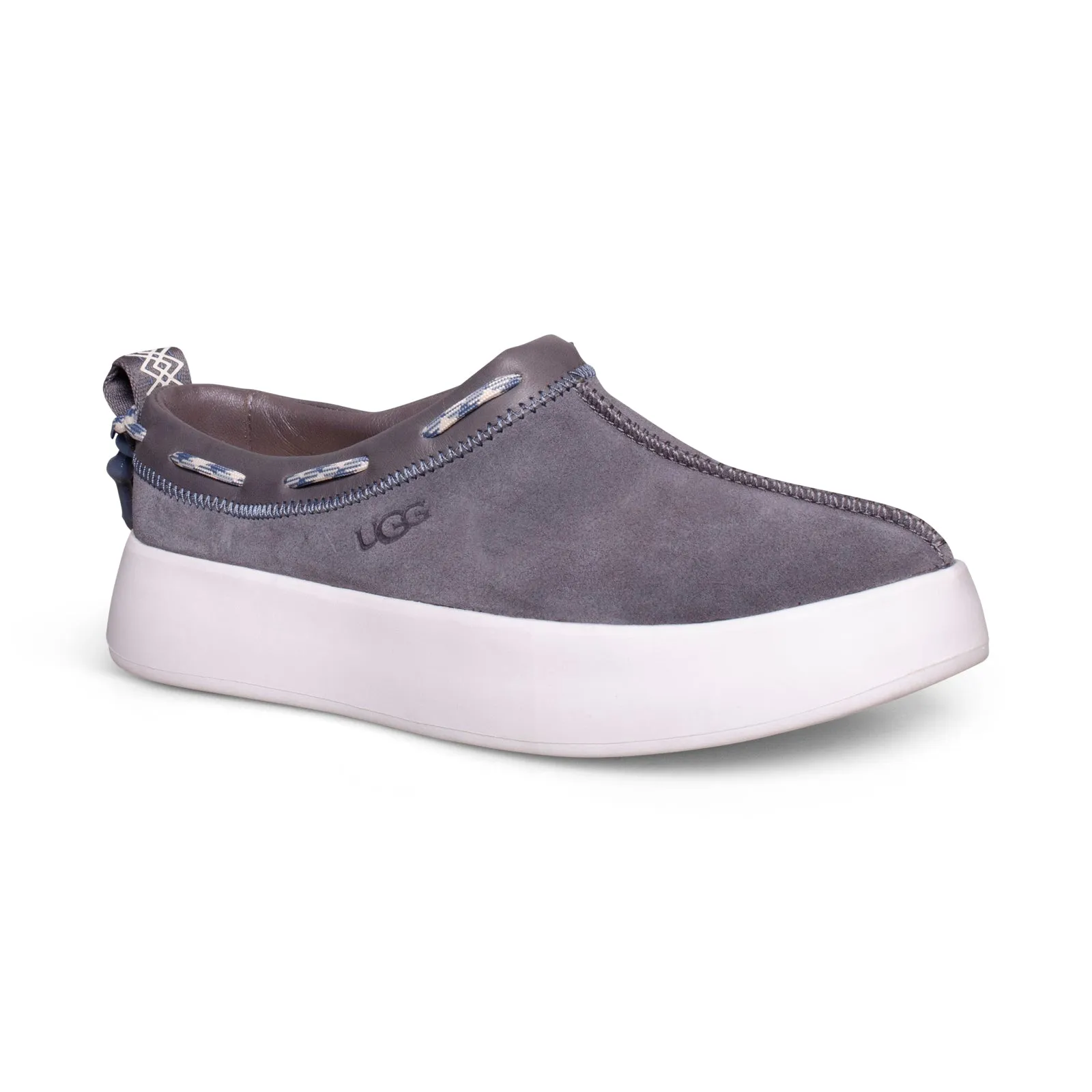 UGG Classic Boom Slip On Grey Charcoal Slippers - Women's