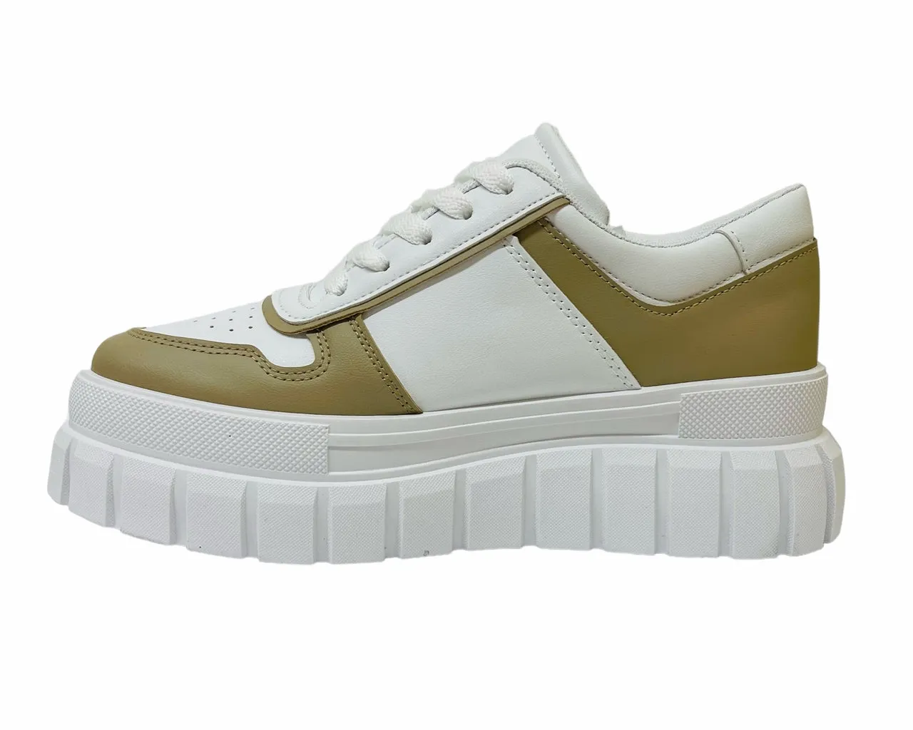 Women's Platform Chunky Sole Lace Up Trainers