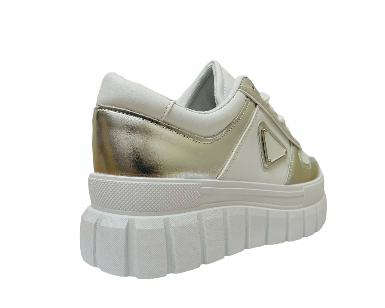 Women's Platform Chunky Sole Lace Up Trainers